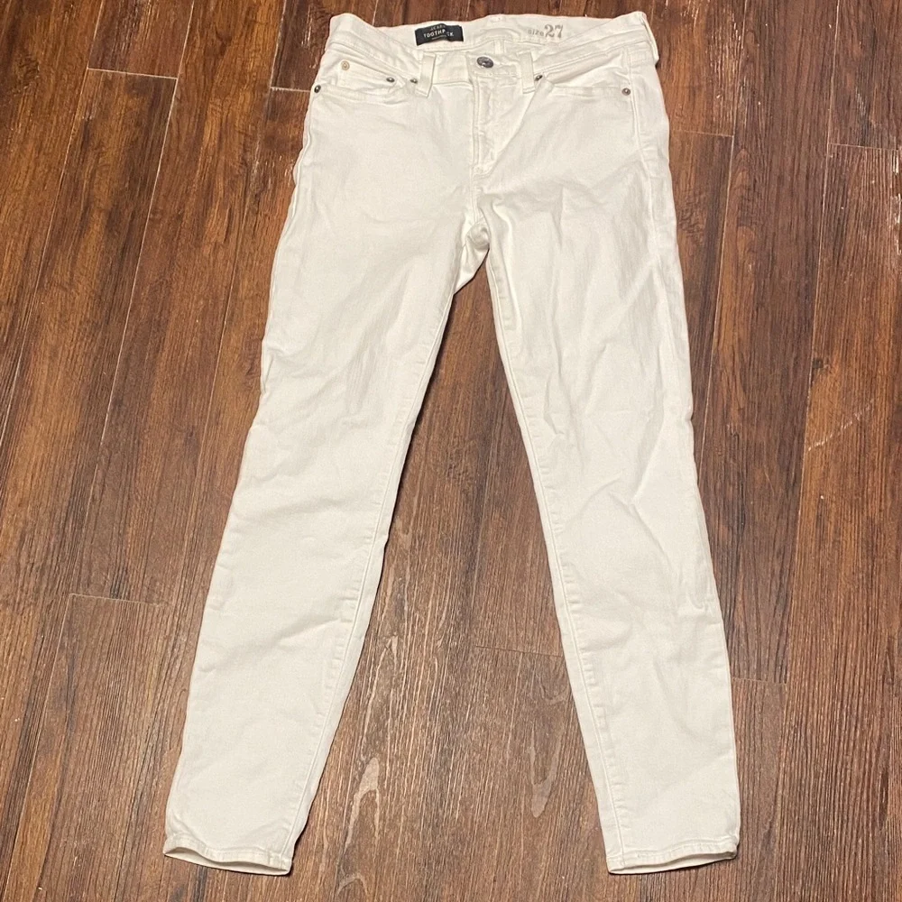 J Crew White Toothpick SkinnyDenim Jeans